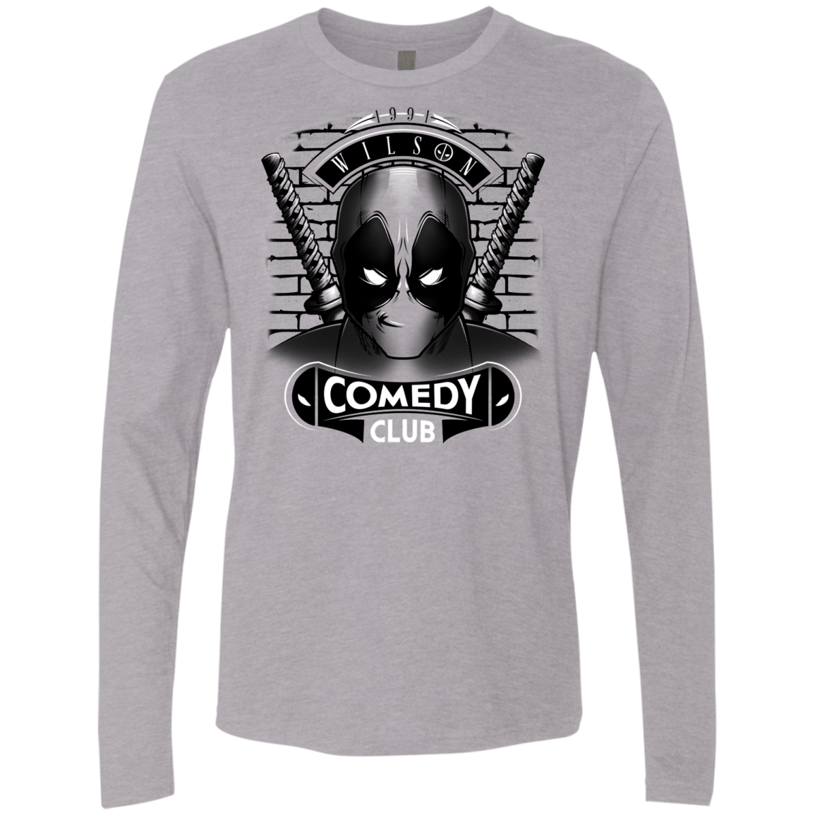 T-Shirts Heather Grey / Small Comedy Club Men's Premium Long Sleeve