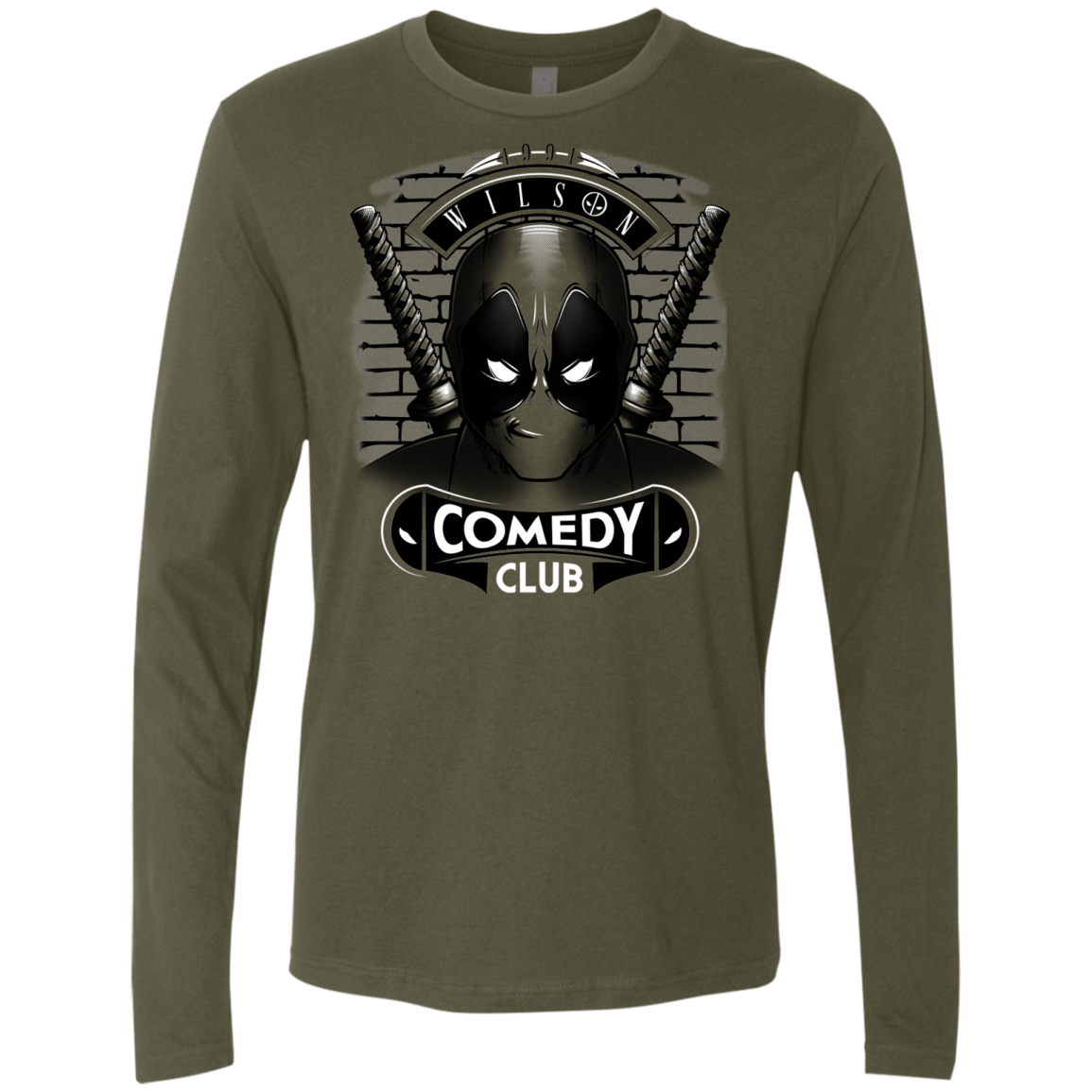 T-Shirts Military Green / Small Comedy Club Men's Premium Long Sleeve