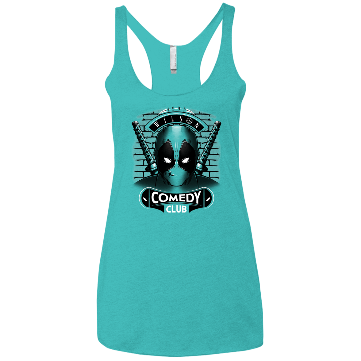 T-Shirts Tahiti Blue / X-Small Comedy Club Women's Triblend Racerback Tank