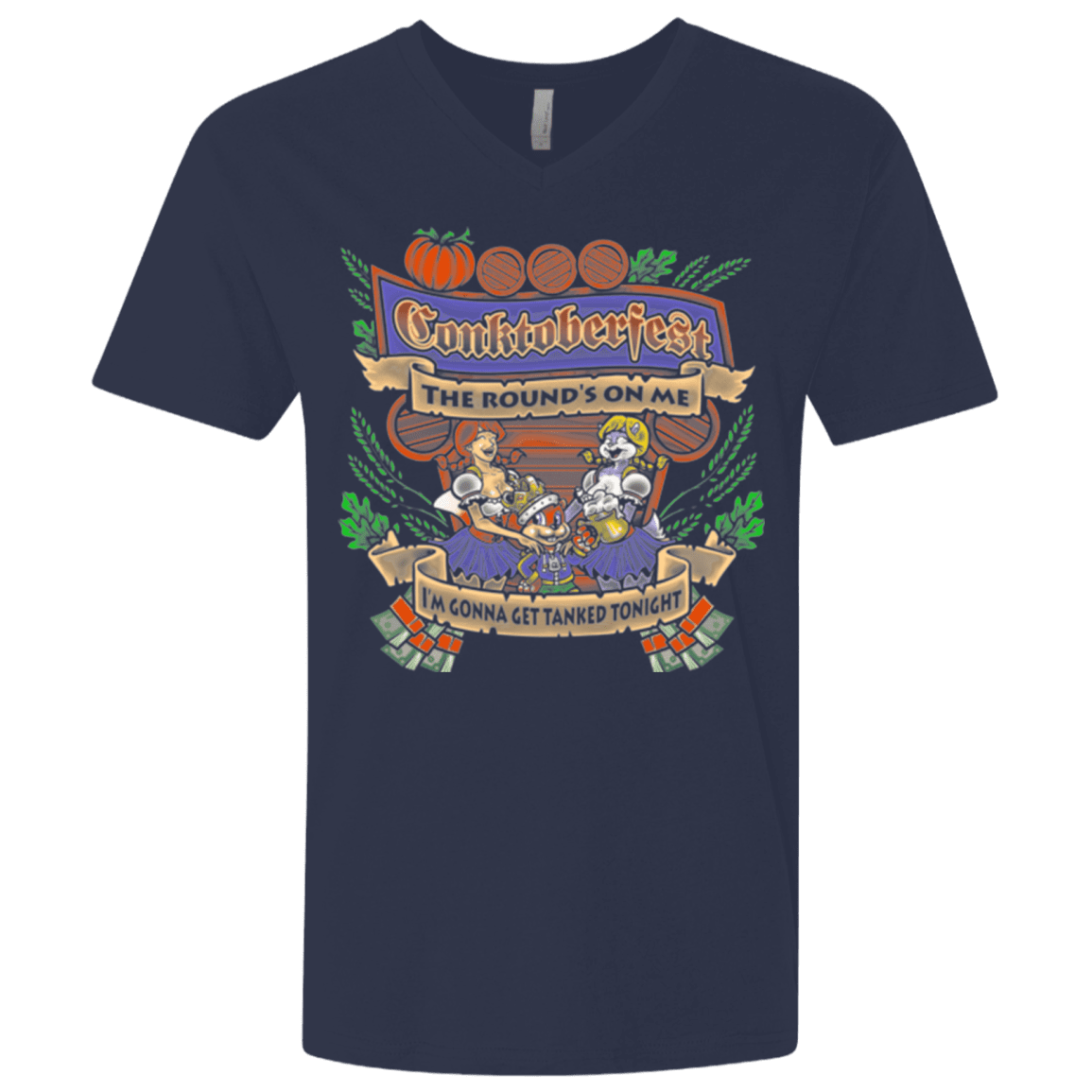 T-Shirts Midnight Navy / X-Small Conktoberfest Men's Premium V-Neck