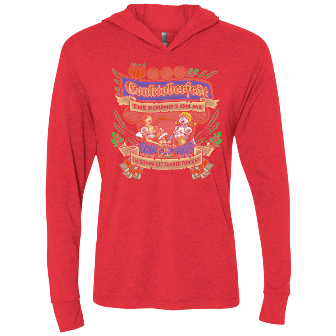 T-Shirts Vintage Red / X-Small Conktoberfest Triblend Long Sleeve Hoodie Tee