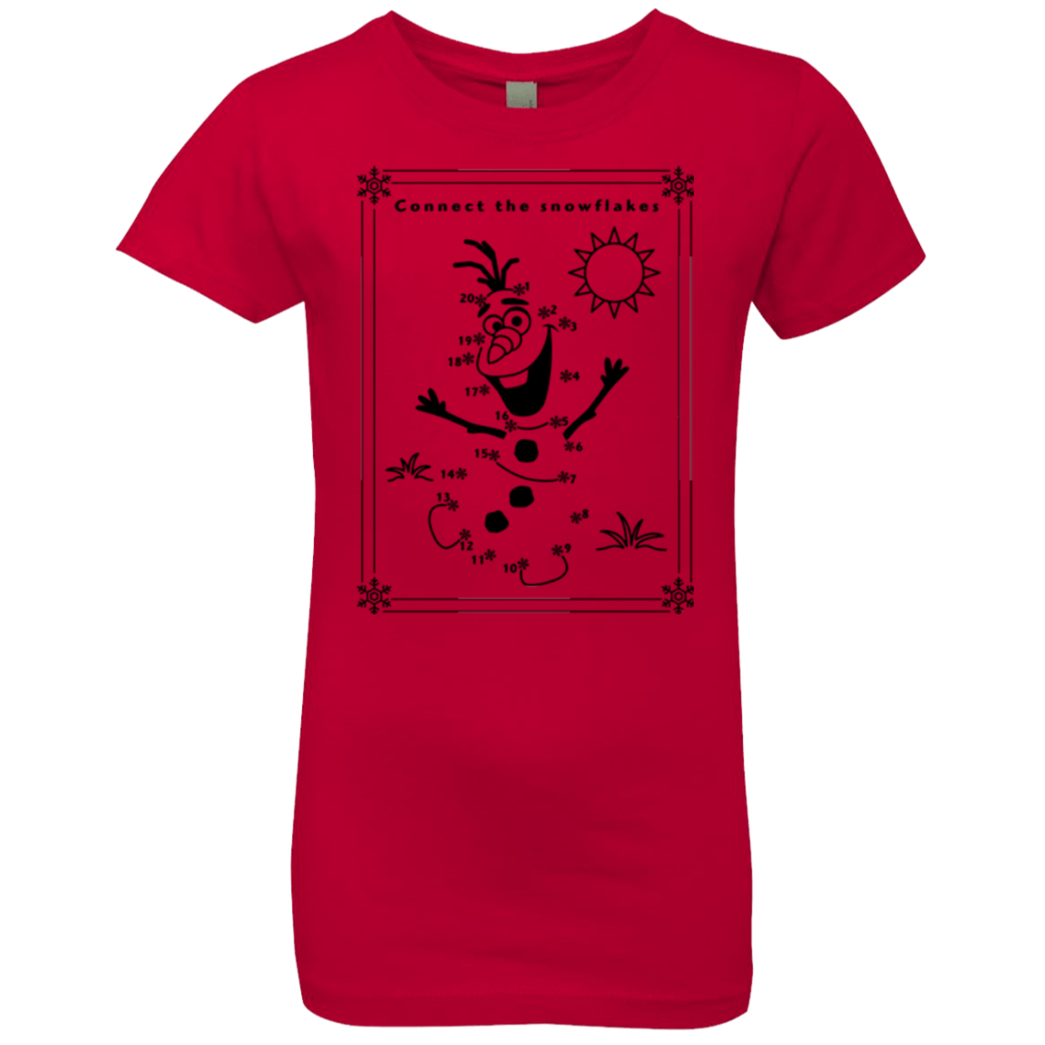 T-Shirts Red / YXS Connect the snowflakes Girls Premium T-Shirt