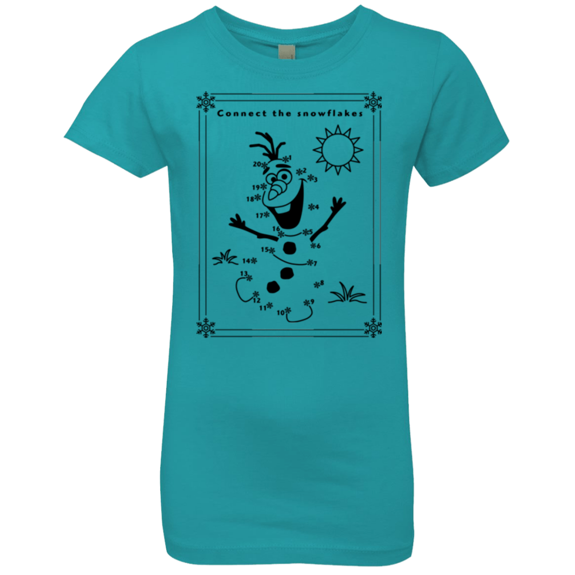 T-Shirts Tahiti Blue / YXS Connect the snowflakes Girls Premium T-Shirt