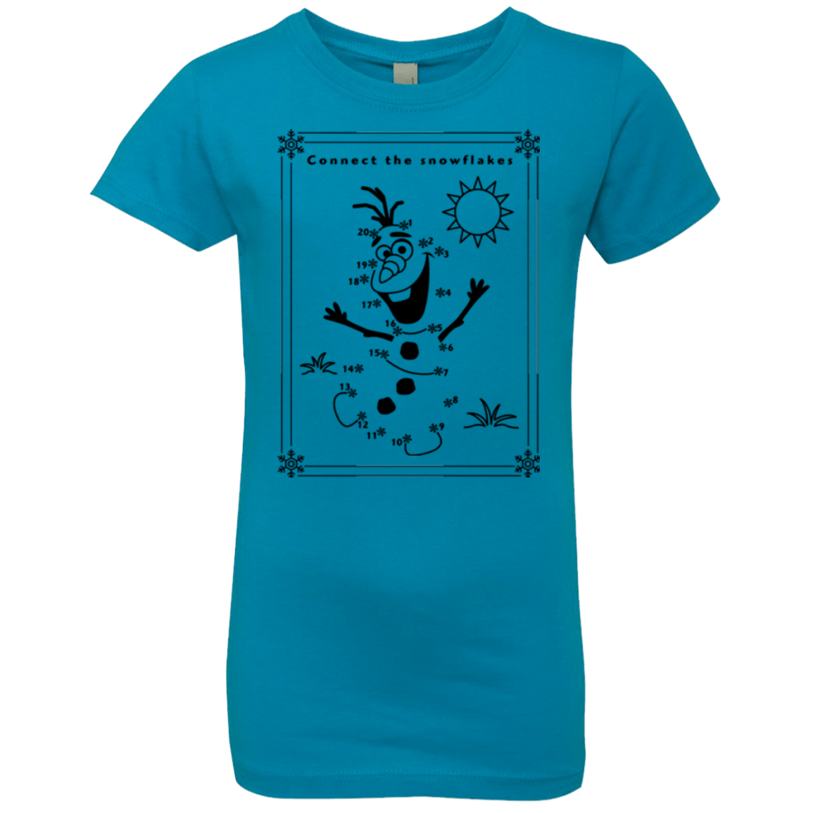 T-Shirts Turquoise / YXS Connect the snowflakes Girls Premium T-Shirt