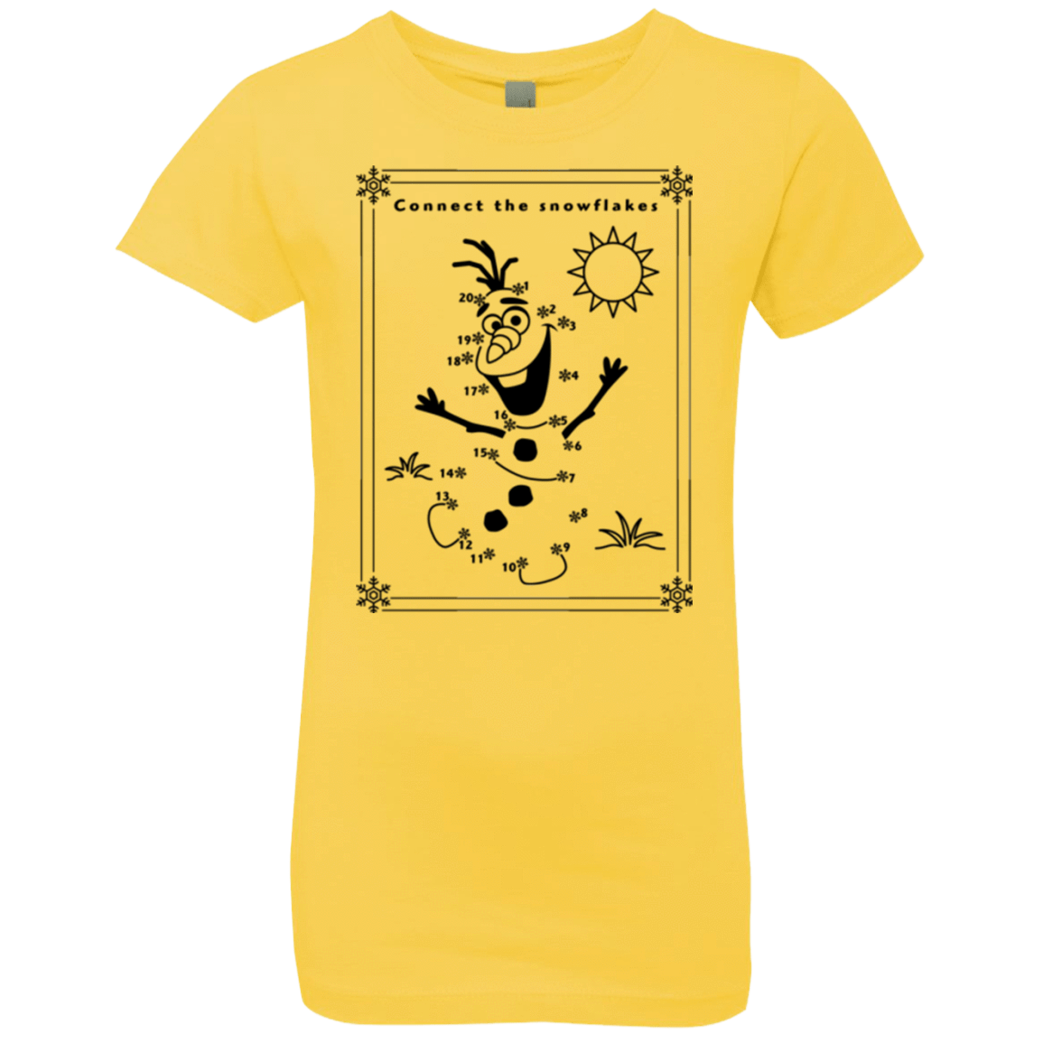 T-Shirts Vibrant Yellow / YXS Connect the snowflakes Girls Premium T-Shirt