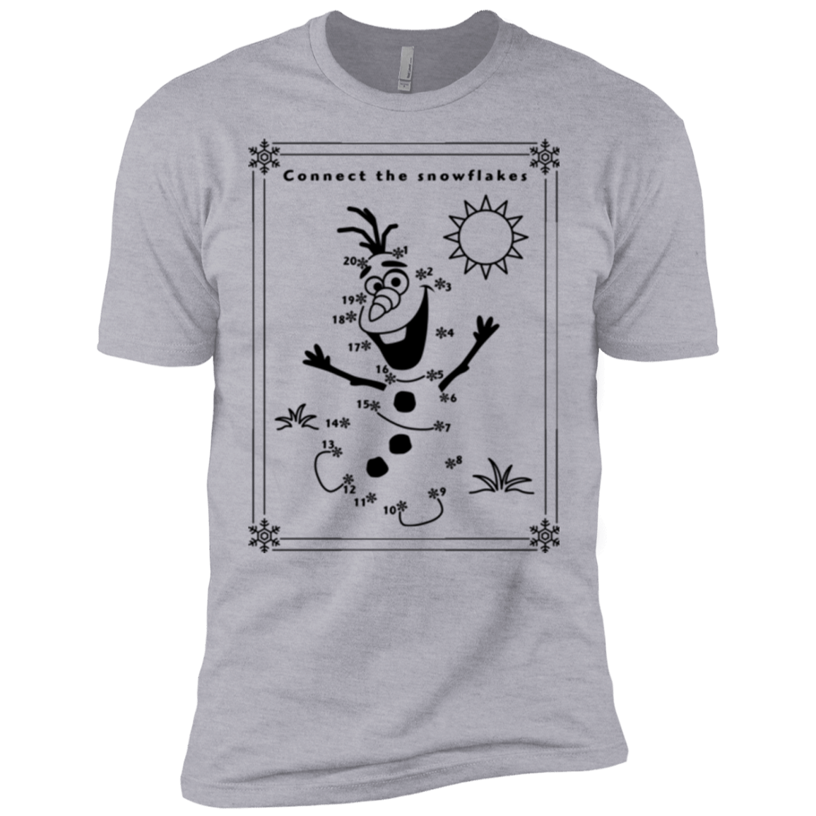 T-Shirts Heather Grey / X-Small Connect the snowflakes Men's Premium T-Shirt