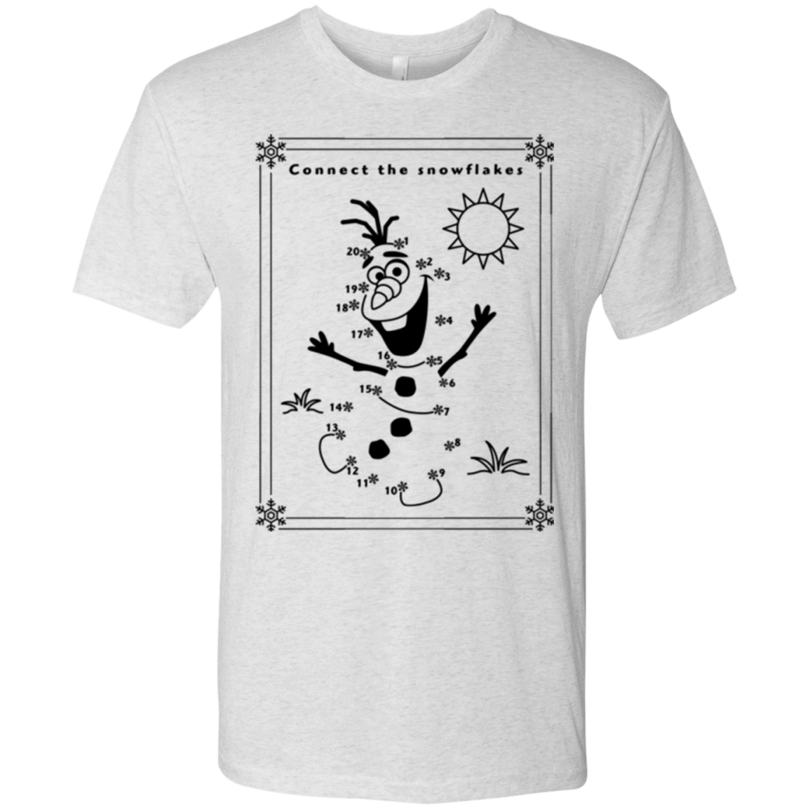 T-Shirts Heather White / Small Connect the snowflakes Men's Triblend T-Shirt