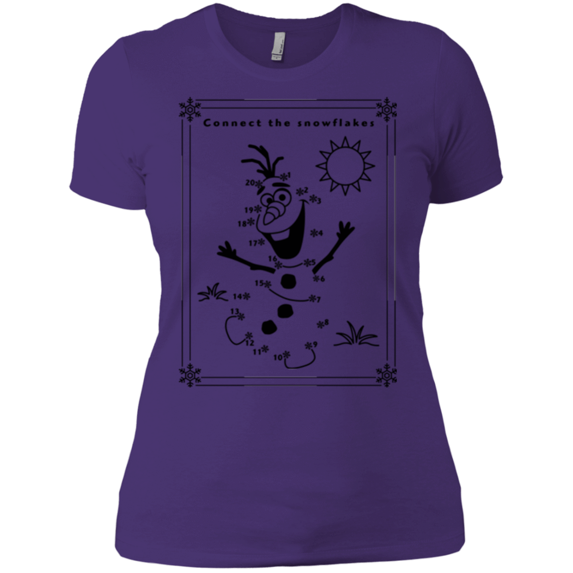 T-Shirts Purple / X-Small Connect the snowflakes Women's Premium T-Shirt