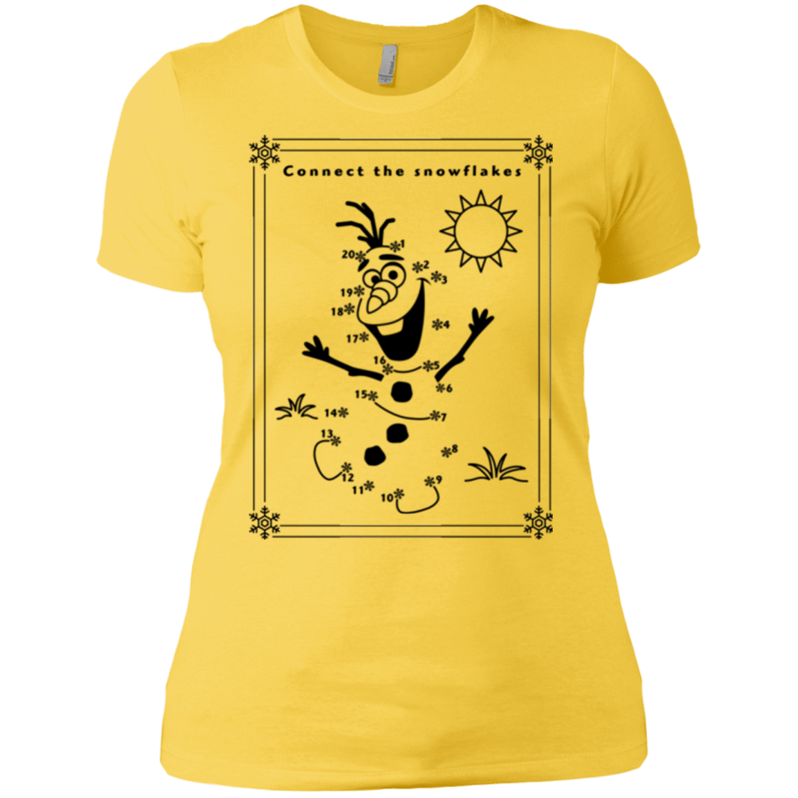 T-Shirts Vibrant Yellow / X-Small Connect the snowflakes Women's Premium T-Shirt