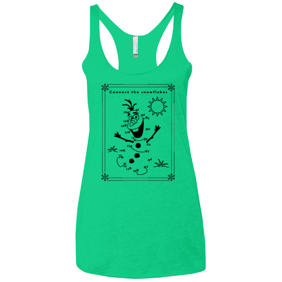 T-Shirts Envy / X-Small Connect the snowflakes Women's Triblend Racerback Tank