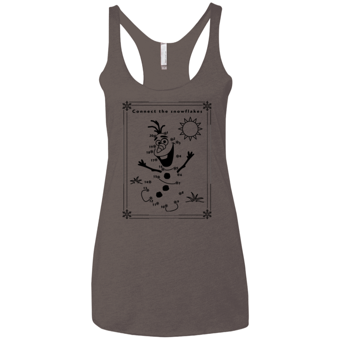 T-Shirts Macchiato / X-Small Connect the snowflakes Women's Triblend Racerback Tank