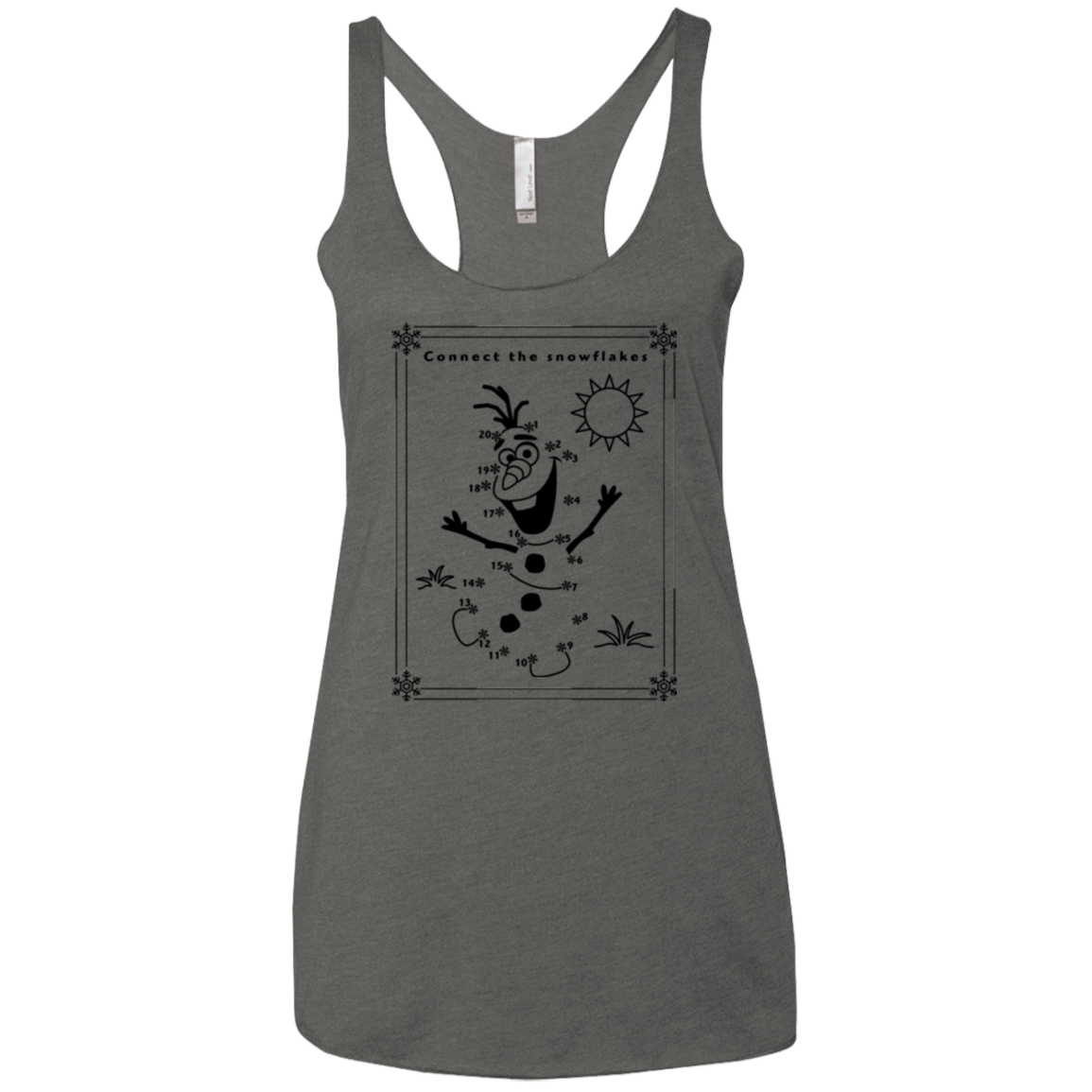T-Shirts Premium Heather / X-Small Connect the snowflakes Women's Triblend Racerback Tank