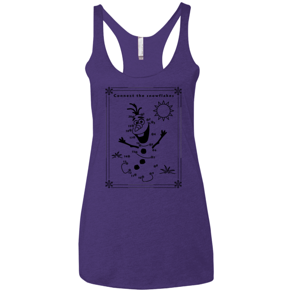 T-Shirts Purple / X-Small Connect the snowflakes Women's Triblend Racerback Tank