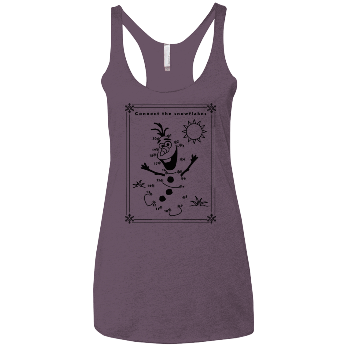 T-Shirts Vintage Purple / X-Small Connect the snowflakes Women's Triblend Racerback Tank