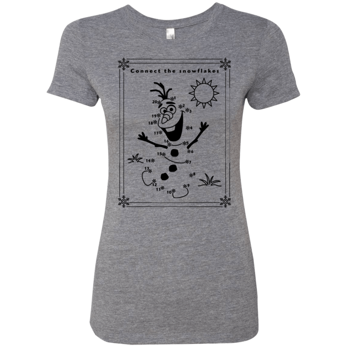 T-Shirts Premium Heather / Small Connect the snowflakes Women's Triblend T-Shirt