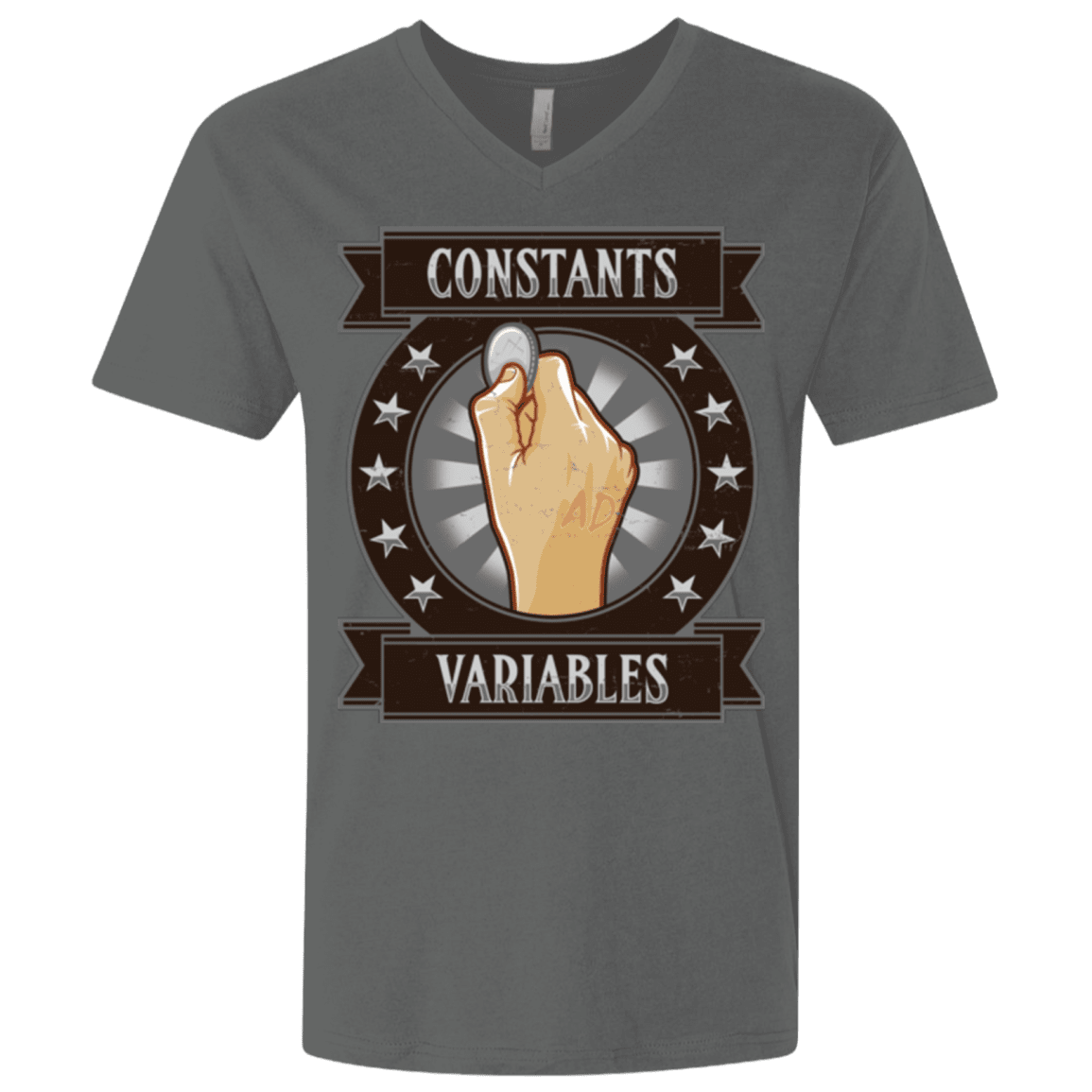 T-Shirts Heavy Metal / X-Small CONSTANTS AND VARIABLES Men's Premium V-Neck