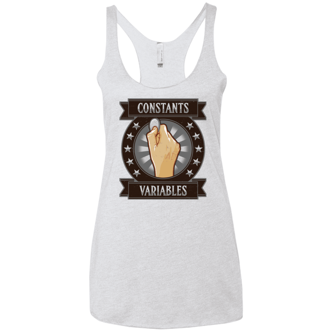 T-Shirts Heather White / X-Small CONSTANTS AND VARIABLES Women's Triblend Racerback Tank
