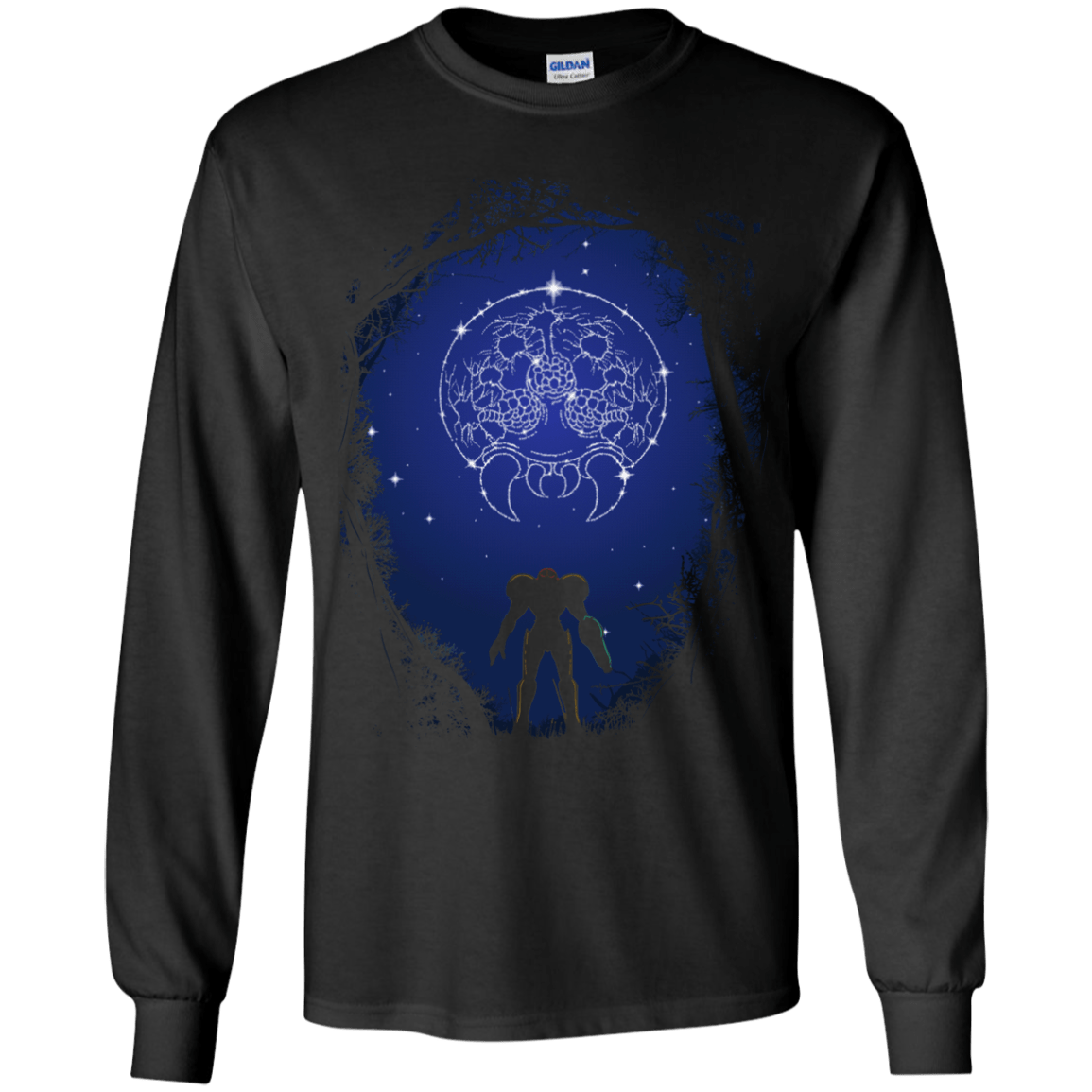 T-Shirts Black / YS Constellation Metroid Youth Long Sleeve T-Shirt