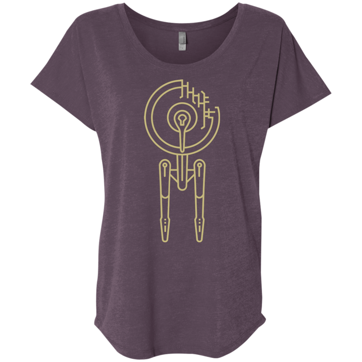 T-Shirts Vintage Purple / X-Small Construction Stars Triblend Dolman Sleeve