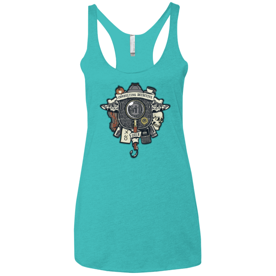 T-Shirts Tahiti Blue / X-Small Consulting Detective Women's Triblend Racerback Tank