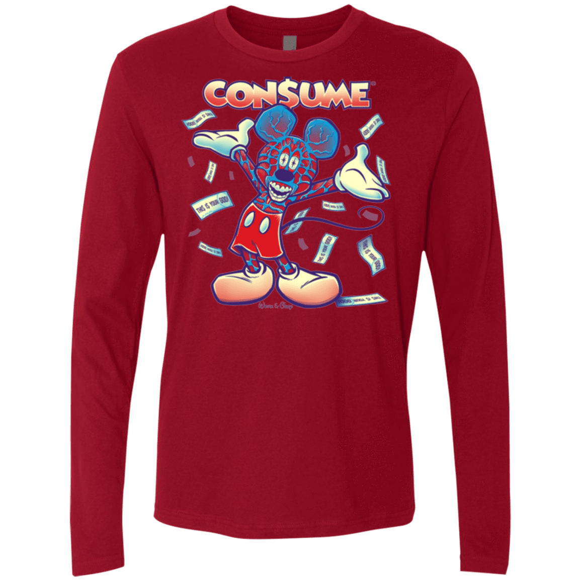 T-Shirts Cardinal / Small CONSUME 1 Men's Premium Long Sleeve