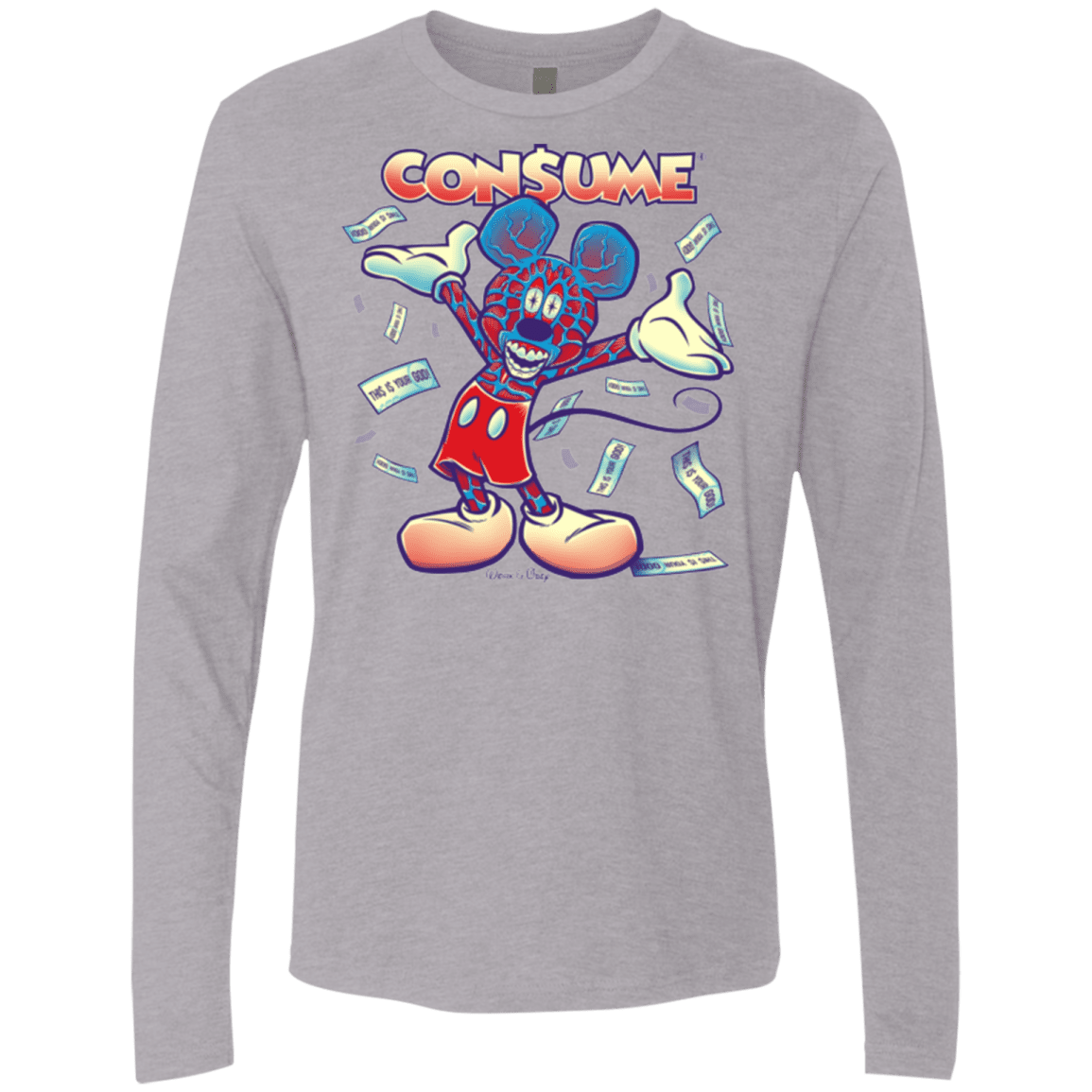 T-Shirts Heather Grey / Small CONSUME 1 Men's Premium Long Sleeve