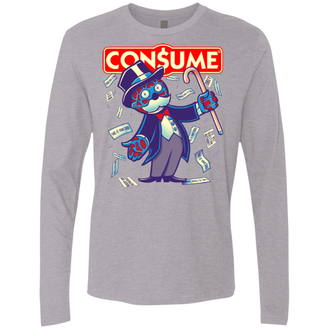 T-Shirts Heather Grey / Small CONSUME 2 Men's Premium Long Sleeve