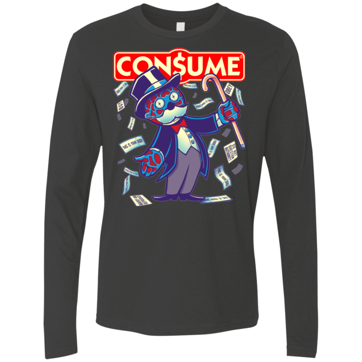 T-Shirts Heavy Metal / Small CONSUME 2 Men's Premium Long Sleeve