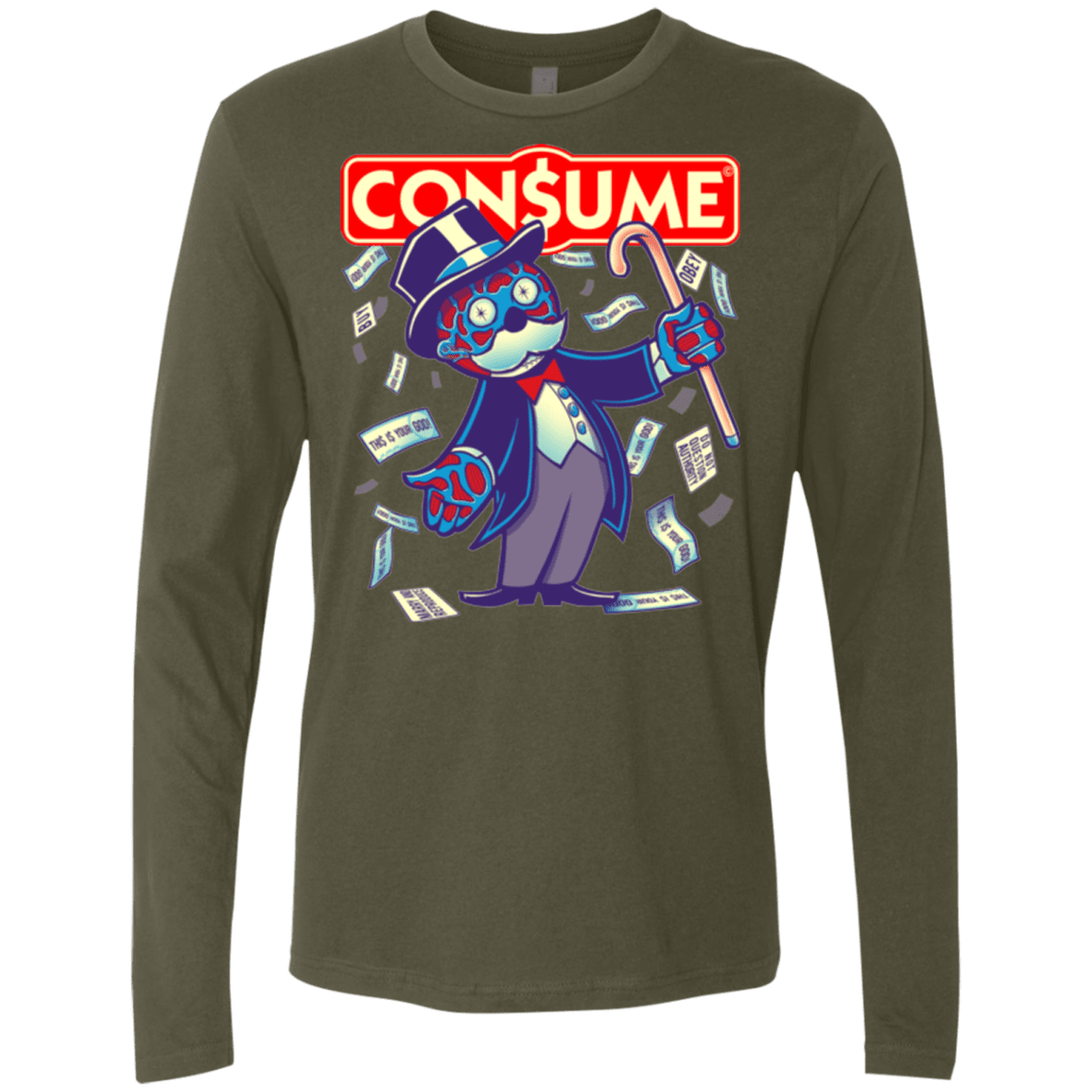 T-Shirts Military Green / Small CONSUME 2 Men's Premium Long Sleeve