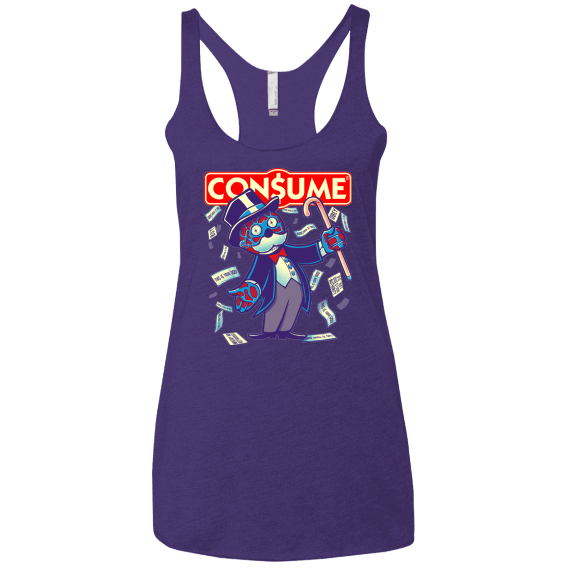 T-Shirts Purple / X-Small CONSUME 2 Women's Triblend Racerback Tank
