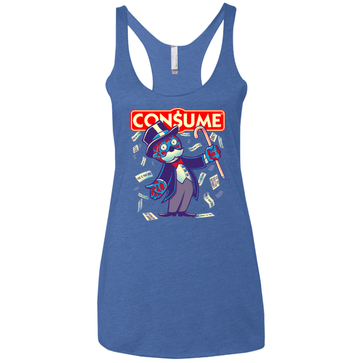 T-Shirts Vintage Royal / X-Small CONSUME 2 Women's Triblend Racerback Tank