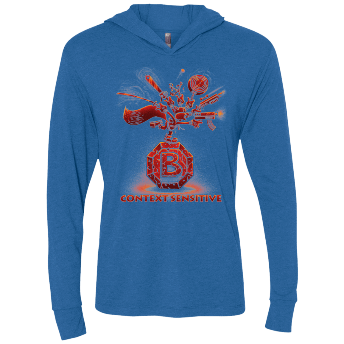 T-Shirts Vintage Royal / X-Small Context Sensitive Triblend Long Sleeve Hoodie Tee