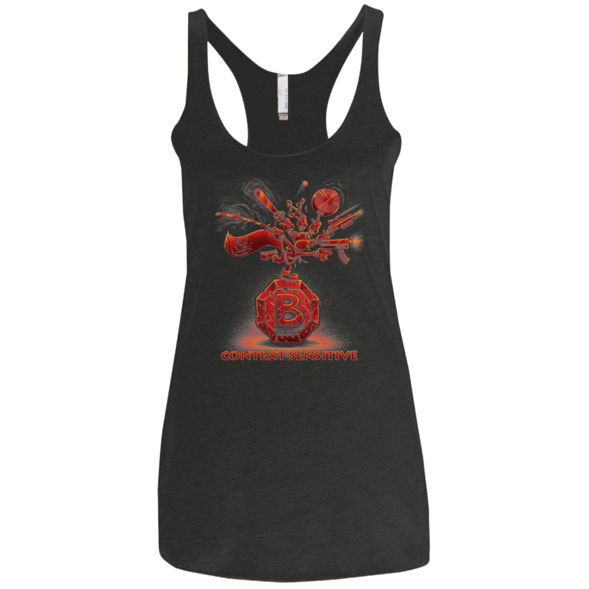 T-Shirts Vintage Black / X-Small Context Sensitive Women's Triblend Racerback Tank