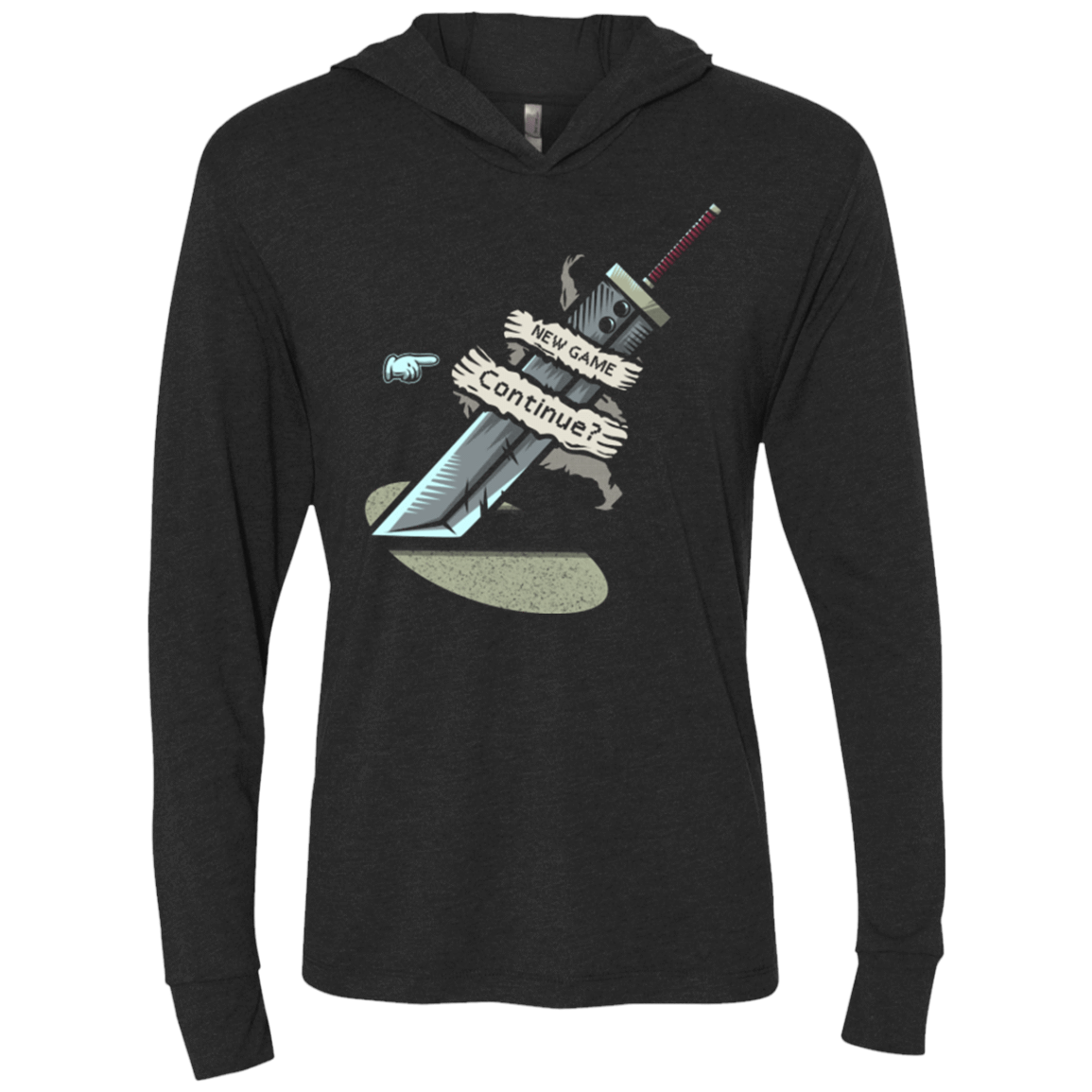 T-Shirts Vintage Black / X-Small Continue Triblend Long Sleeve Hoodie Tee