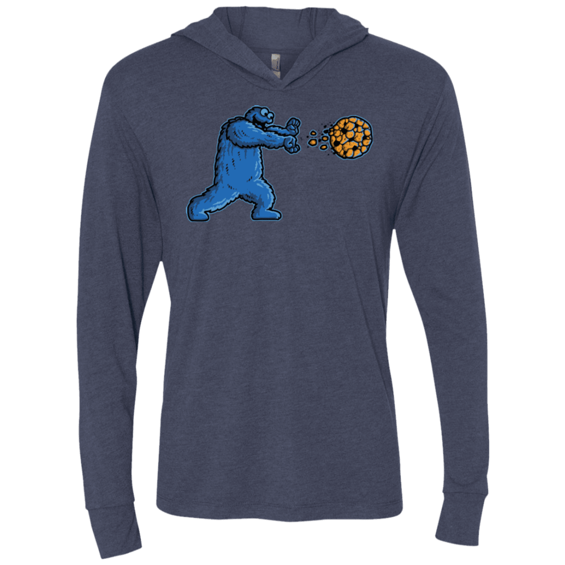 T-Shirts Vintage Navy / X-Small COOKIE DOUKEN Triblend Long Sleeve Hoodie Tee