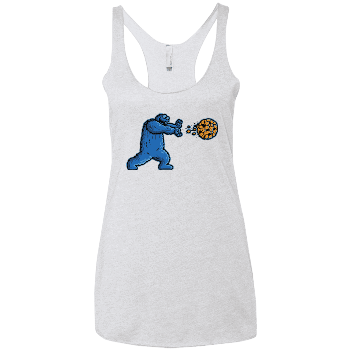 T-Shirts Heather White / X-Small COOKIE DOUKEN Women's Triblend Racerback Tank