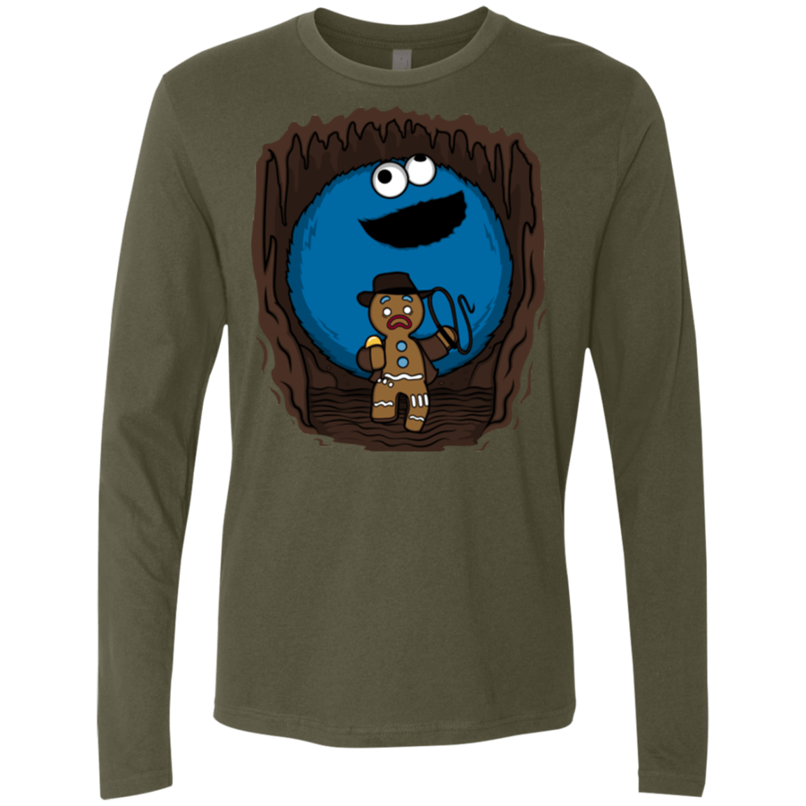 T-Shirts Military Green / Small Cookie Jones Men's Premium Long Sleeve