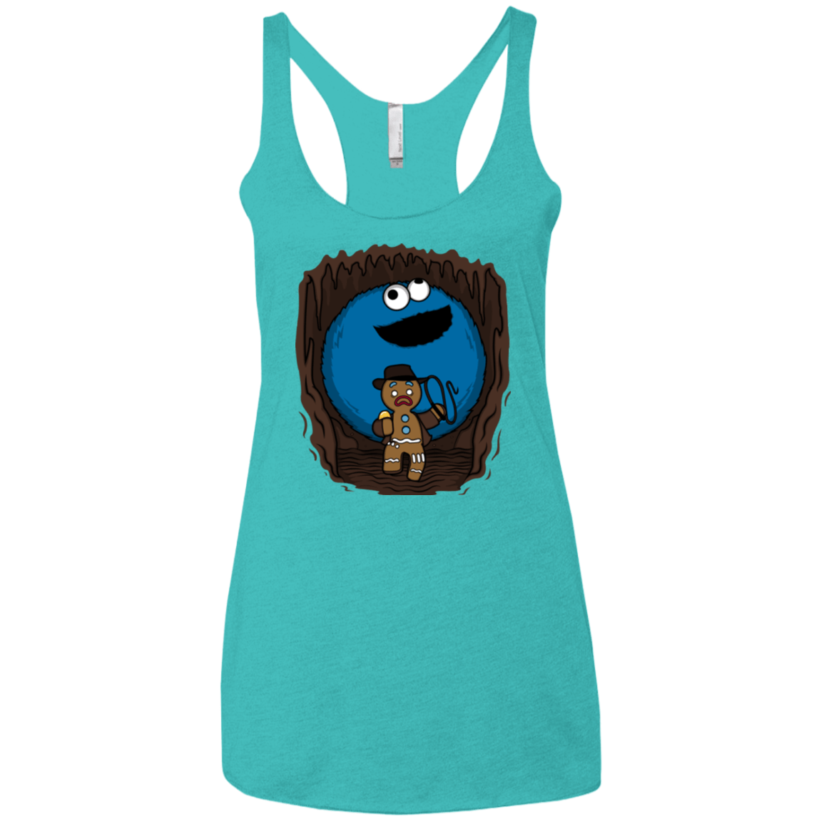T-Shirts Tahiti Blue / X-Small Cookie Jones Women's Triblend Racerback Tank