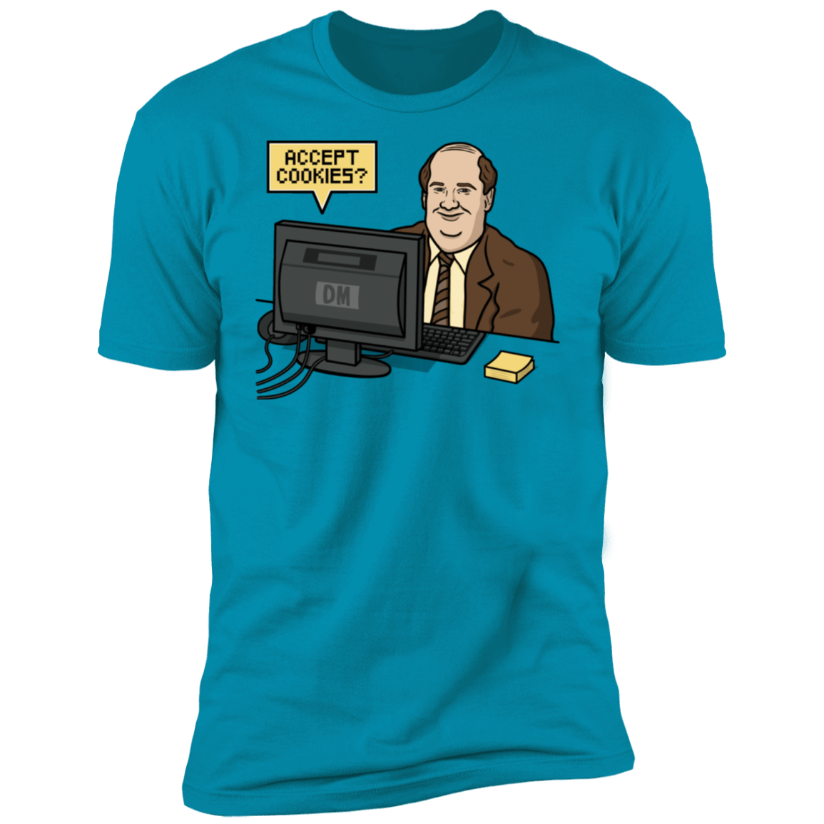 T-Shirts Turquoise / S Cookies Acceptor Men's Premium T-Shirt