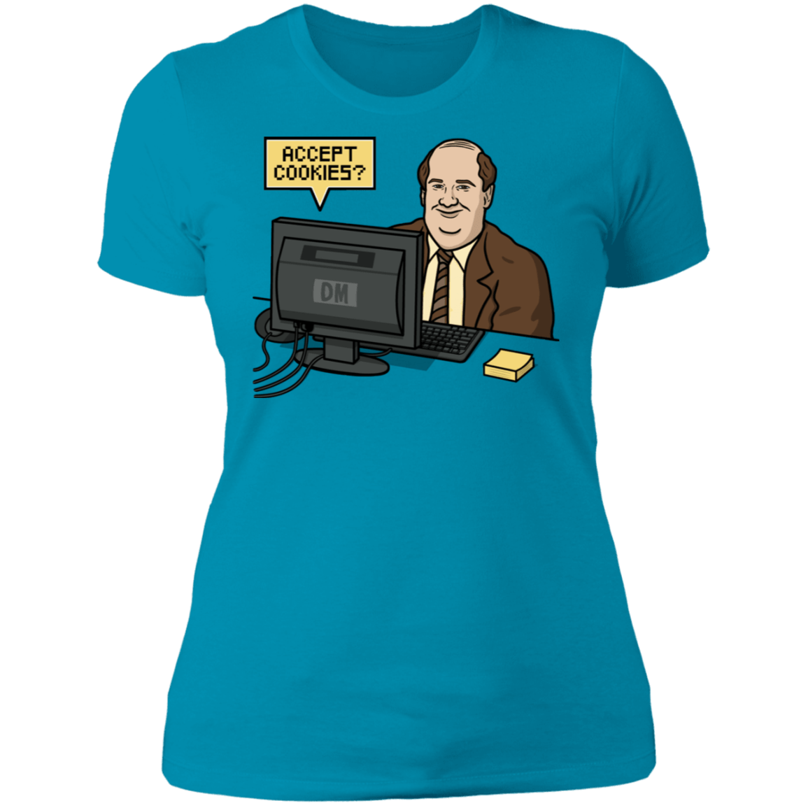 T-Shirts Turquoise / S Cookies Acceptor Women's Premium T-Shirt