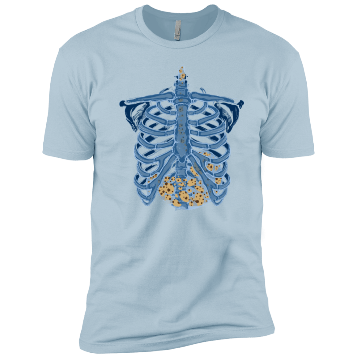 T-Shirts Light Blue / X-Small Cookies all over Men's Premium T-Shirt