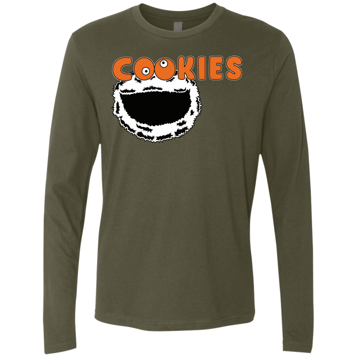 T-Shirts Military Green / S Cookies! Men's Premium Long Sleeve
