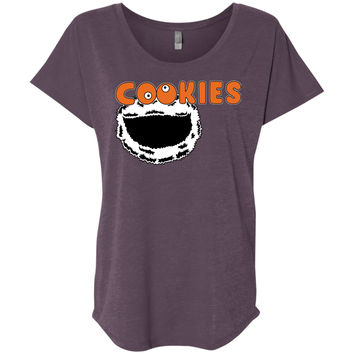 T-Shirts Vintage Purple / X-Small Cookies! Triblend Dolman Sleeve