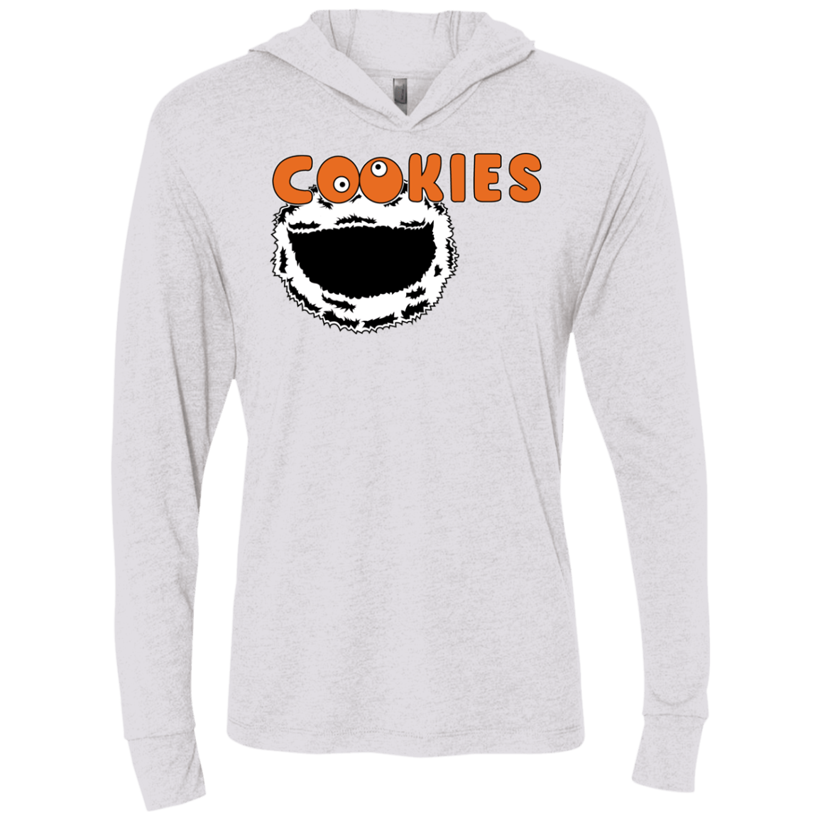 T-Shirts Heather White / X-Small Cookies! Triblend Long Sleeve Hoodie Tee