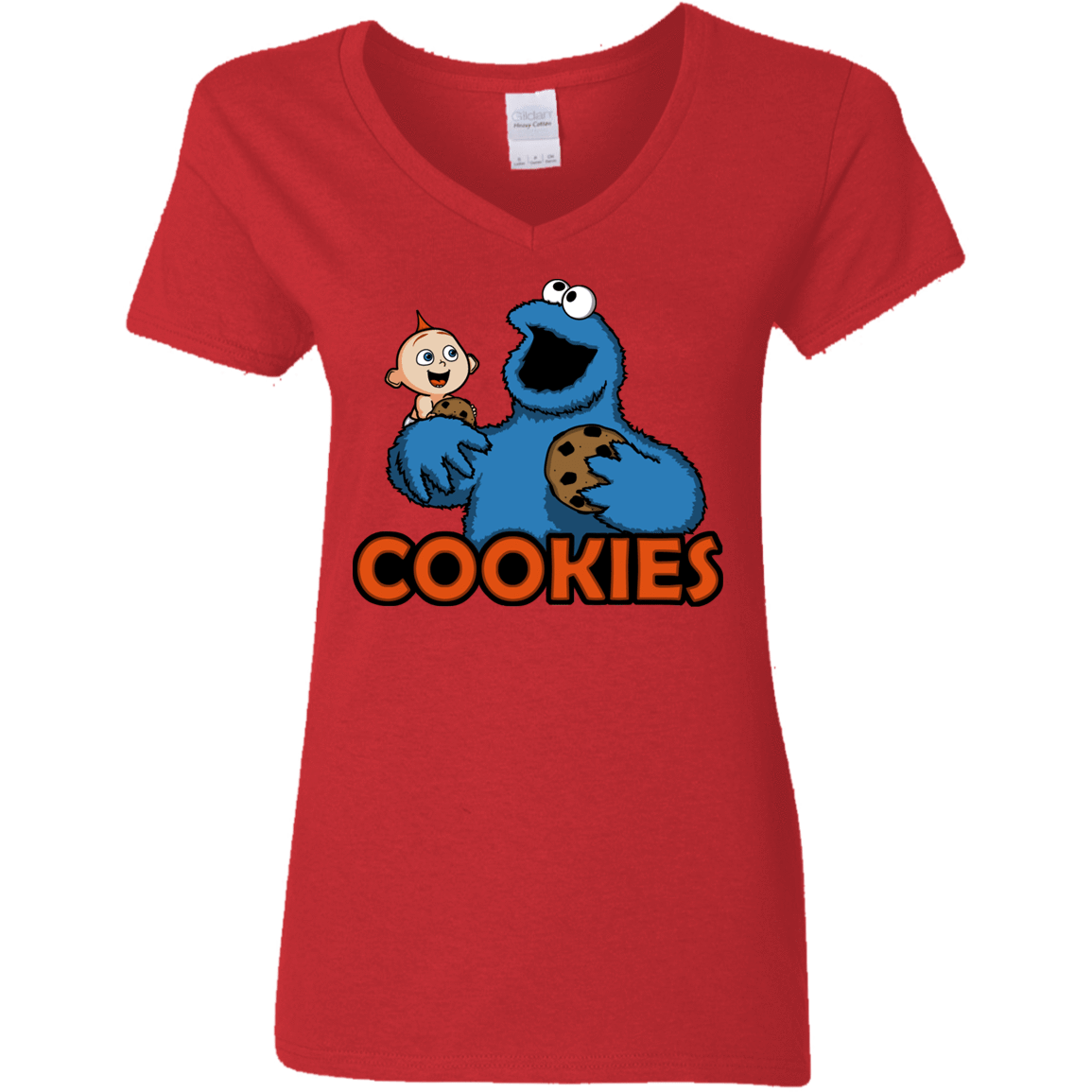 T-Shirts Red / S Cookies Women's V-Neck T-Shirt