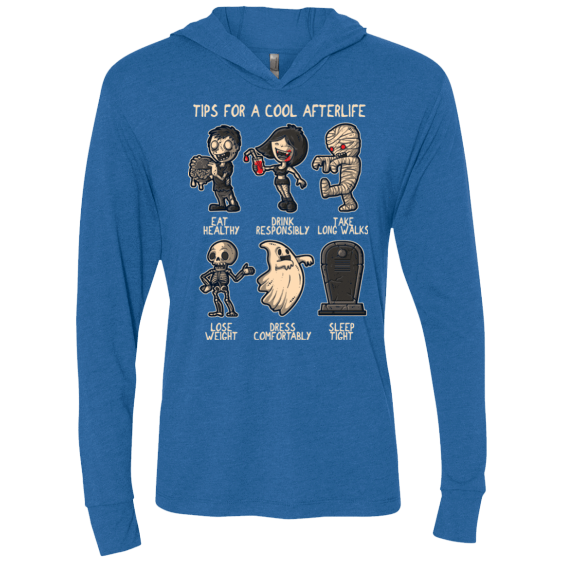 T-Shirts Vintage Royal / X-Small Cool Afterlife Triblend Long Sleeve Hoodie Tee