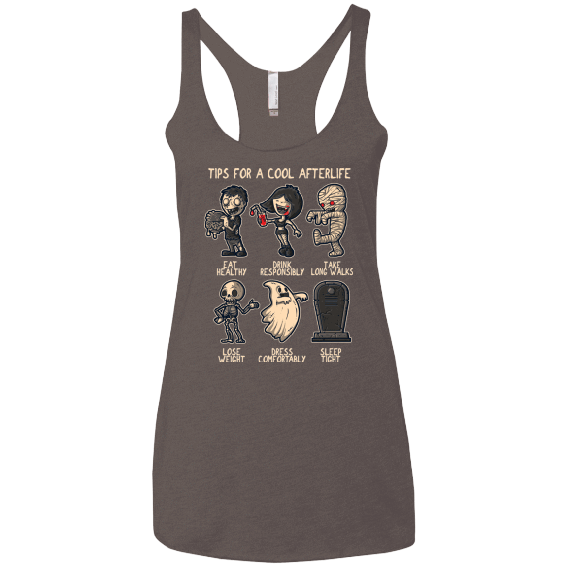 T-Shirts Macchiato / X-Small Cool Afterlife Women's Triblend Racerback Tank