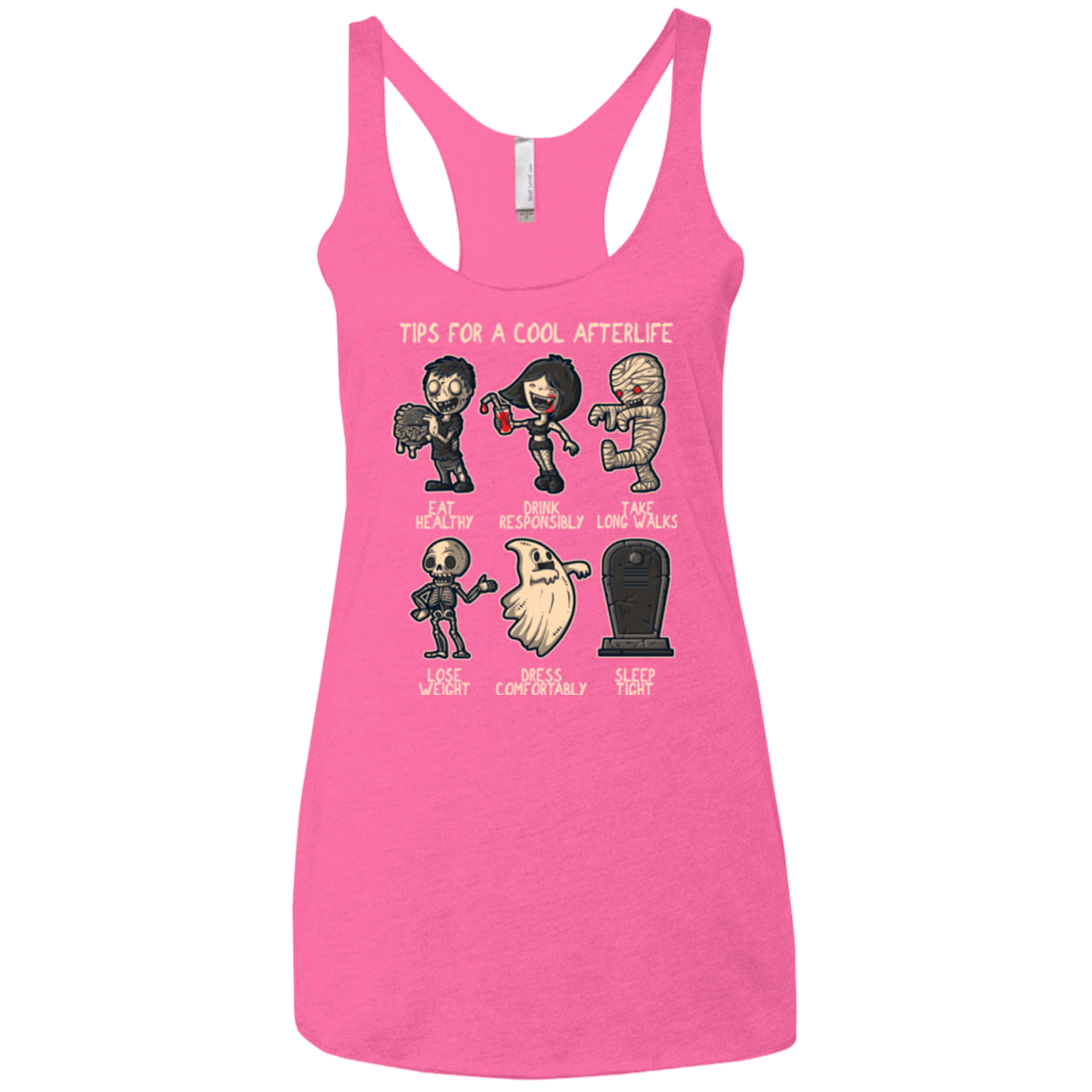 T-Shirts Vintage Pink / X-Small Cool Afterlife Women's Triblend Racerback Tank