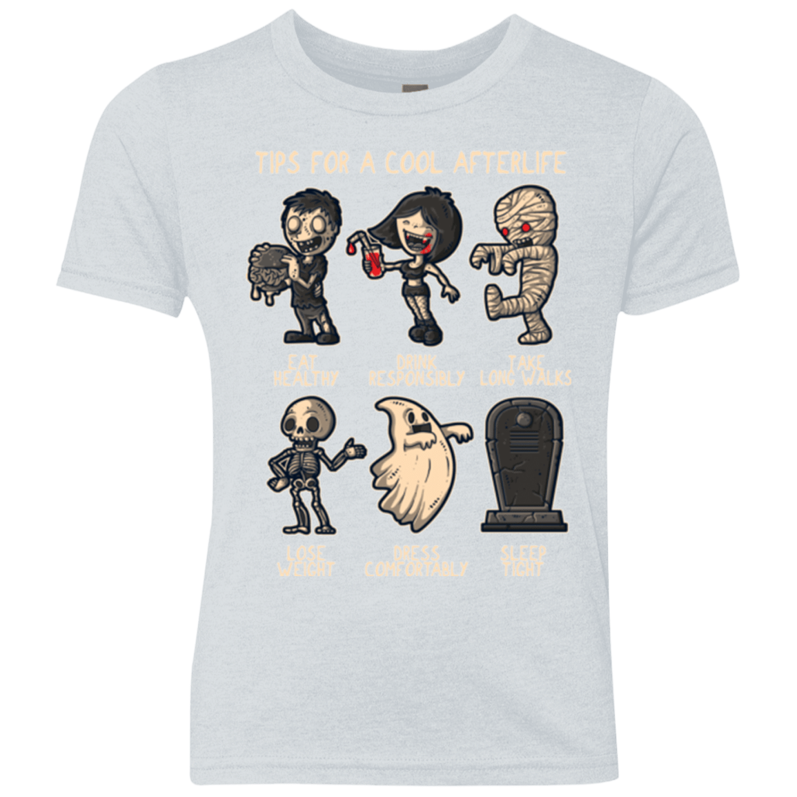 T-Shirts Heather White / YXS Cool Afterlife Youth Triblend T-Shirt