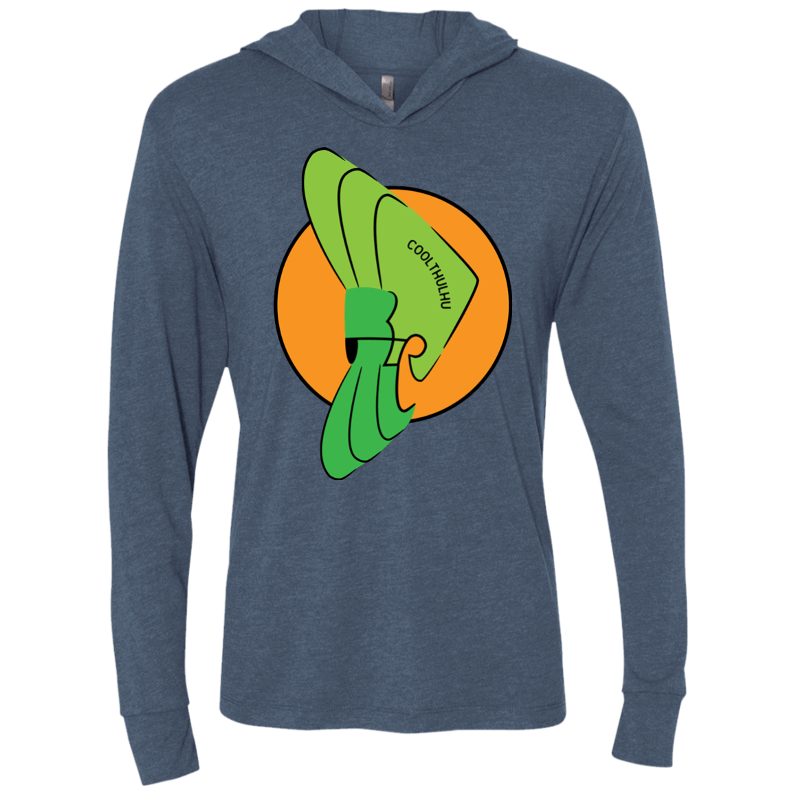 T-Shirts Indigo / X-Small Coolthulhu Triblend Long Sleeve Hoodie Tee